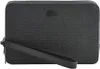 A black leather clutch bag with a textured surface and a small Lacoste logo. Produktbild-Vorschau