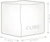 A line drawing of a cube with dimensions indicated. Náhled obrázku produktu