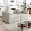 2-teiliges Chenille-Schlafsofa 2-in-1 – mit Staufach in der Produktbild-Vorschau 4