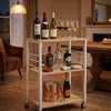 Relaxdays Küchenwagen, 3 Ebenen, mit 6 Haken, Metall, Produktbild-Vorschau 5