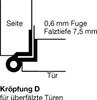 Stil-Möbelband Kröpfung D, Zierkopf 19 rechts, 50x33 mm, Produktbild-Vorschau 3