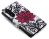 A close-up, angled view of a phone case with a floral lace pattern. Produktbild-Vorschau