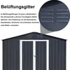 Gartenhaus Chino aus Metall, Anthrazit, ca. 247x249 cm, mit Produktbild-Vorschau 7