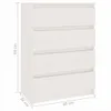 vidaXL Armoire d'appoint blanc 60x36x84 cm Pin massif Voir les images du produit 9