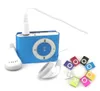 A blue portable music player with headphones and several smaller colored music players arranged in a circle. Produktbild-Vorschau