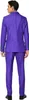 A man wearing a purple pinstripe suit. Podgląd zdjęcia produktu