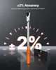 A torque wrench is displayed with marketing text and graphics emphasizing its accuracy. Podgląd zdjęcia produktu