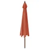 vidaXL Slunečník s dřevěným stožárem Terracotta 400x273 cm Náhled obrázku produktu 5