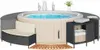 vidaXL Whirlpool-Umrandung Schwarz Poly-Rattan und Produktbild-Vorschau 2