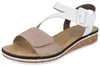 Sandalias planas Rieker Alabama para mujer, color blanco, Vista previa de la imagen del producto 5