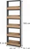 A tall, narrow shelving unit with wooden shelves against a white background. Produktbild-Vorschau