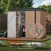 BEALIFE Metall-Gerätehaus 195x130x180 cm mit Bodenrahmen & Produktbild-Vorschau 4