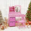 Tavolo da trucco per bambini COSTWAY, tavolo da trucco per Anteprima dell’immagine prodotto 2