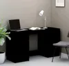 Scrivania nera 140x50x77 cm in materiale ligneo Anteprima dell’immagine prodotto 1