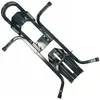 A black motorcycle front wheel stand is shown against a white background. Produktbild-Vorschau