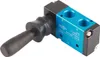 A pneumatic valve with a toggle lever is shown against a white background. Náhľad obrázku produktu