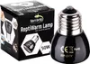 A black ceramic heat lamp bulb and its packaging are shown against a white background. Náhled obrázku produktu