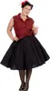 50's Rockabilly Dame Rizzo Rood-Zwart 52 Produktbild-Vorschau 7
