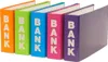 Five colorful binders are lined up on a white background. Produktbild-Vorschau