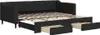 vidaXL Lit de jour extensible avec tiroirs noir 90x200 cm Voir les images du produit 1