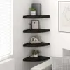 vidaXL Eck-Schweberegale 4 Stk. Schwarz 35x35x3,8 cm MDF Produktbild-Vorschau 3