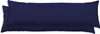 2er Set Seitenschläferkissen Bezug 40x145 cm navy blau Uni Produktbild-Vorschau 1