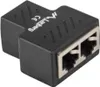A black network adapter with two RJ45 ports. Anteprima dell’immagine prodotto