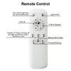 A remote control for a ceiling fan with labeled buttons. Produktbild-Vorschau