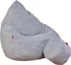 Vankúš na sedenie + podnožka sivá Zamatový kabát Loft Náhľad obrázku produktu 2