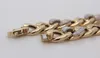 Panzerarmband Gelbgold Weißgold 333 8K weiße Zirkonia 19 Produktbild-Vorschau 2