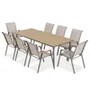 BEAUTYSOFA | VALENCIA 8+1 Garten Essgruppe Taupe – Produktbild-Vorschau 2