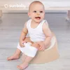 A baby sitting on a potty chair, with the brand logo visible. Produktbild-Vorschau