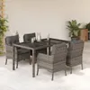 The Living Store 5-tlg. Garten-Essgruppe mit Kissen Grau Produktbild-Vorschau 2