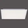 A white rectangular LED ceiling light is shown against a dark gray background. Produktbild-Vorschau