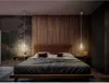 A bedroom scene with a bed, nightstands, and a window. Produktbild-Vorschau