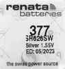 Renata SR626SW Batterie Silberoxyd Knopfzelle 1,55 V für Produktbild-Vorschau 2