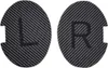 Two oval-shaped ear pads with a carbon fiber pattern and letters 'L' and 'R' printed on them. Produktbild-Vorschau