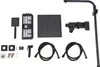 A collection of black shower system components laid out on a white background. Náhled obrázku produktu