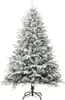 vidaXL Künstlicher Weihnachtsbaum Beschneit Grün 150 cm PVC Produktbild-Vorschau 1