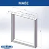 DanDiBo 2x nohy stolu z nerezové oceli 72 x 60 cm rám stolu Náhled obrázku produktu 3