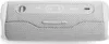 Top view of a white and gray JBL Flip 6 Bluetooth speaker. Produktbild-Vorschau