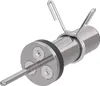 A close-up, studio shot of a metal component with a spring mechanism. Voir les images du produit