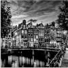 ARTland Leinwandbild Amsterdam Abendidylle Größe: 50x50 cm Produktbild-Vorschau 1