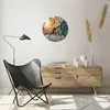Wanduhr - Rund - Glasuhr - stadt straße katze - 40x40cm - Produktbild-Vorschau 6