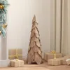vidaXL Choinka ze stojakiem brązowa 80 cm z litego drewna Podgląd zdjęcia produktu 2