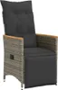 vidaXL Fauteuil de jardin Réglable avec coussin Gris Poly Voir les images du produit 1