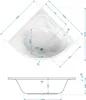 Calmwaters® Eckbadewanne Komplettset 150x150 cm mit Produktbild-Vorschau 5