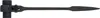 A black scaffolding ratchet wrench with a pointed end is shown against a white background. Anteprima dell’immagine prodotto