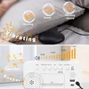 A collage showing a vibrating alarm clock and its features. Produktbild-Vorschau