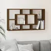 vidaXL Wandregal mit 8 Fächern Braun Eichen-Optik -  Produktbild-Vorschau 2